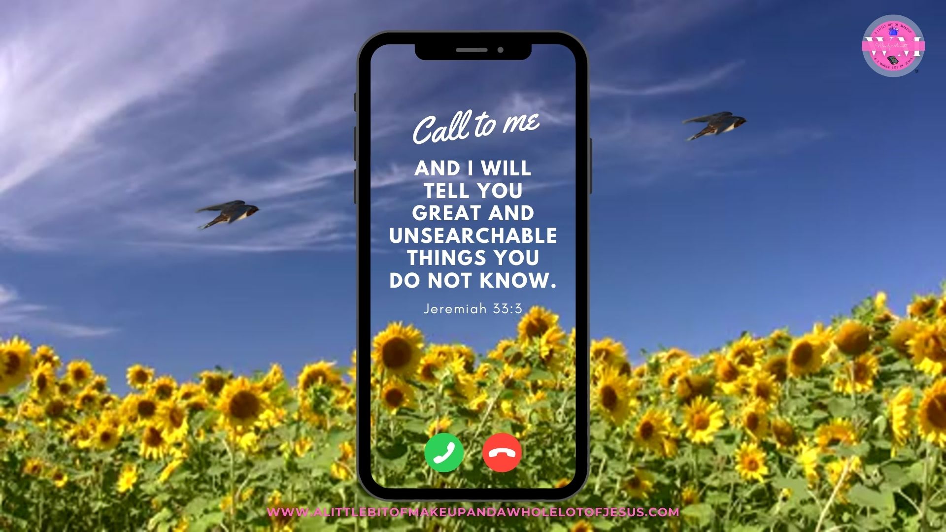 Video: Call to me and I will answer you and tell you great and unsearchable things you do not know.  Jeremiah 33:3